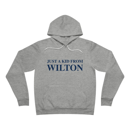 Just a kid from Wilton Unisex Sponge Fleece Pullover Hoodie