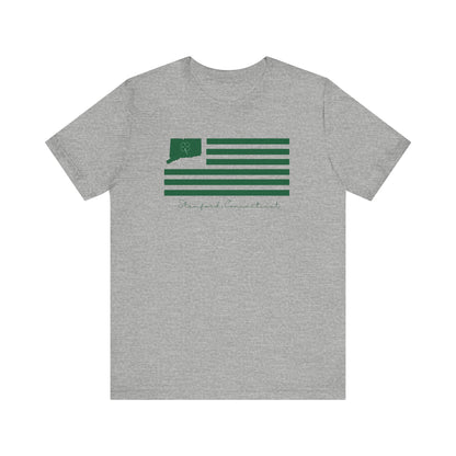 Stamford Connecticut St. Patrick's Day Flag Unisex Jersey Short Sleeve T-Shirt