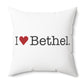 I Heart Bethel. Spun Polyester Square Pillow