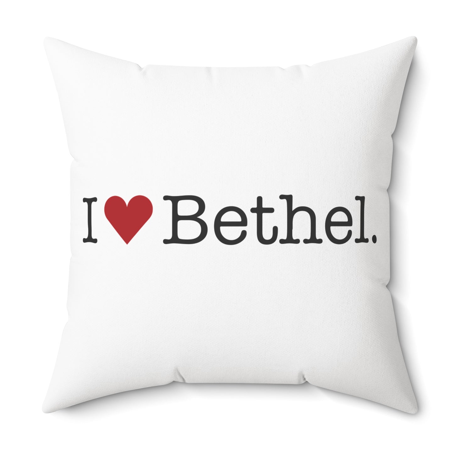 I Heart Bethel. Spun Polyester Square Pillow
