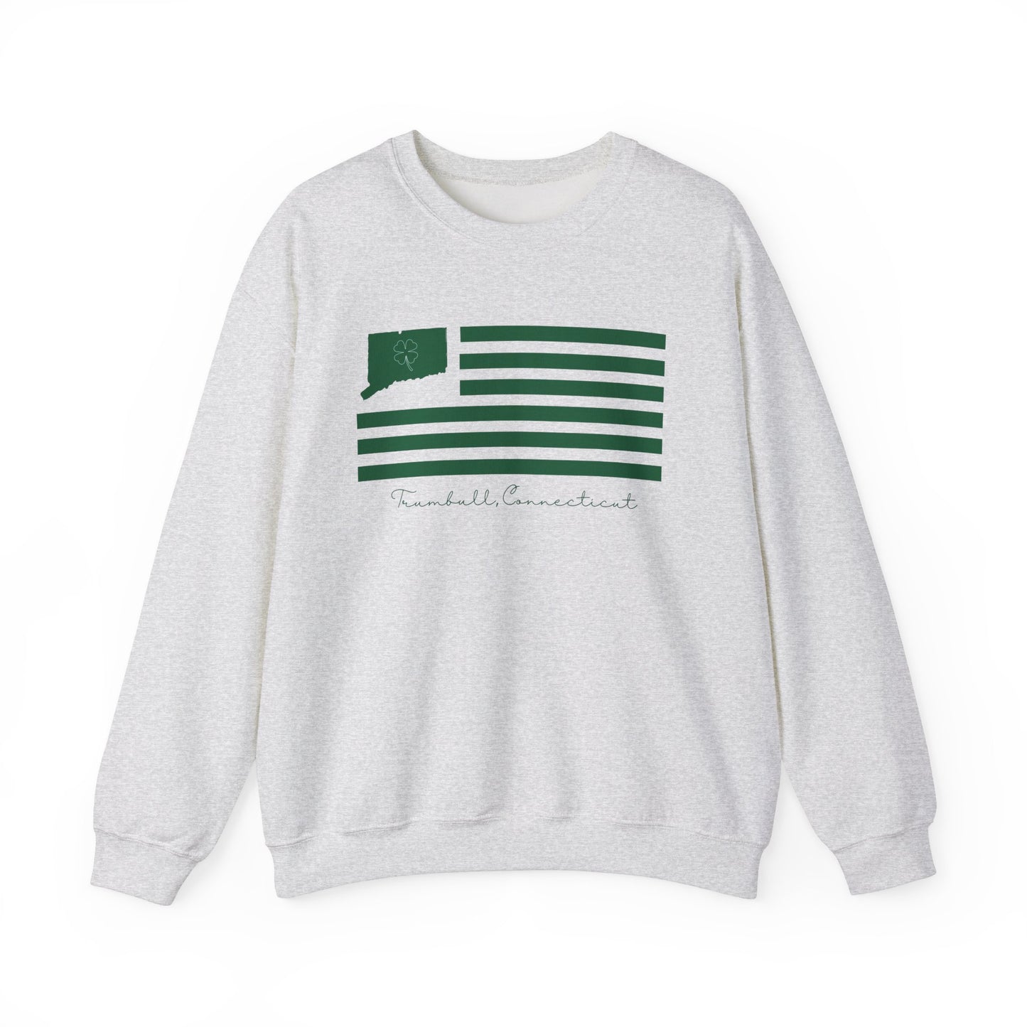 Trumbull Connecticut St Patrick’s Day Flag Unisex Heavy Blend™ Crewneck Sweatshirt