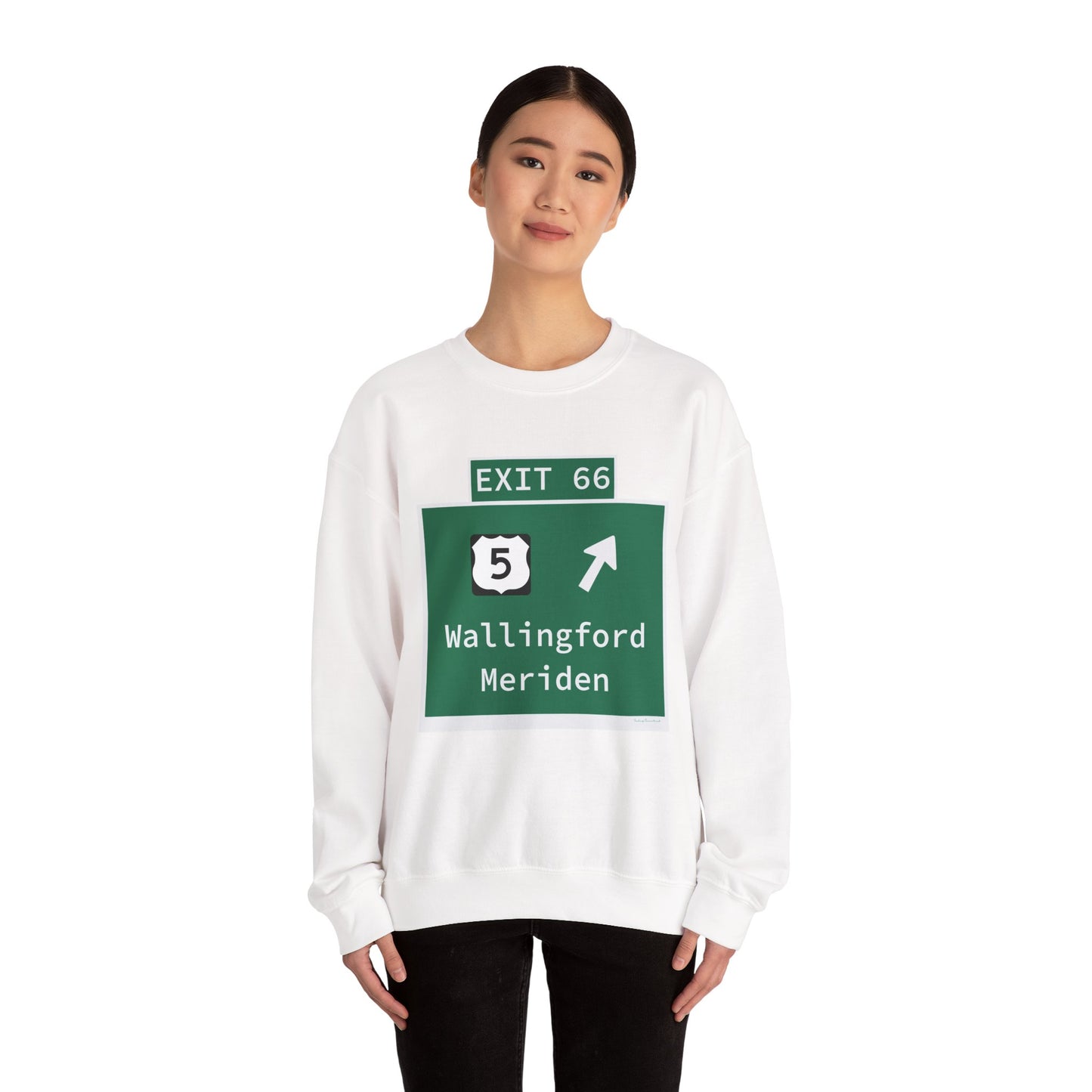 Vintage WCP Exit 66 Sign Unisex Heavy Blend™ Crewneck Sweatshirt