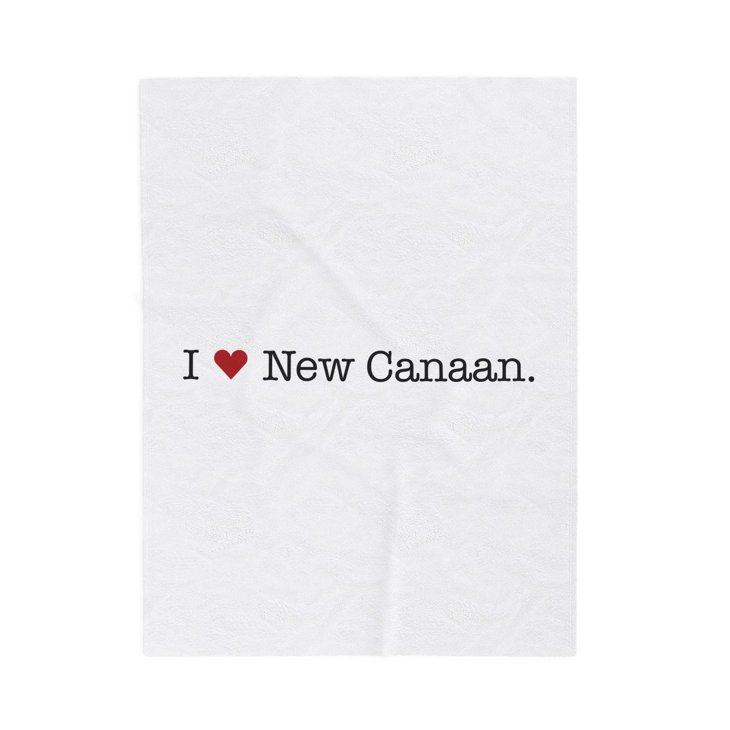 I Heart New Canaan. Velveteen Plush Blanket