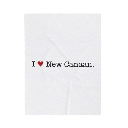I Heart New Canaan. Velveteen Plush Blanket