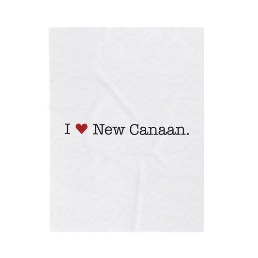 I Heart New Canaan. Velveteen Plush Blanket