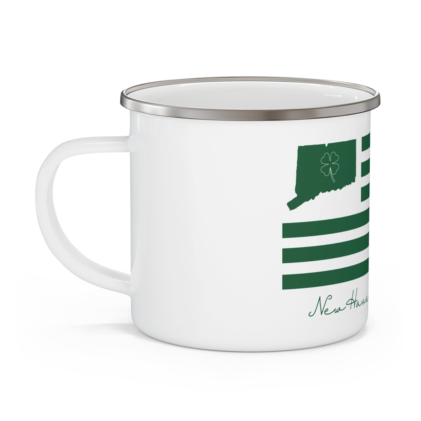 New Haven Connecticut St. Patrick’s Day Flag Enamel Camping Mug