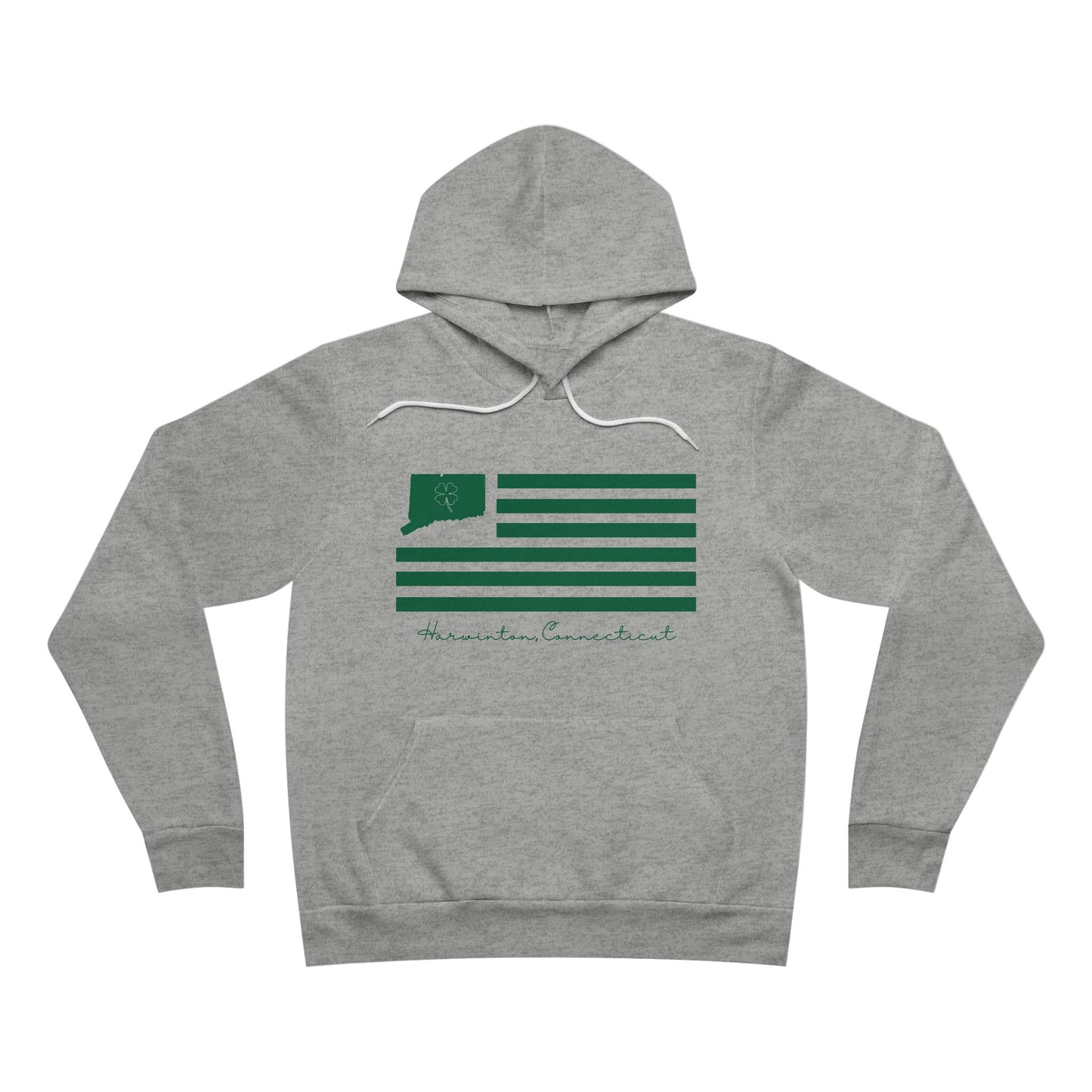 Harwinton Connecticut St. Patrick’s Day Flag Unisex Sponge Fleece Pullover Hoodie