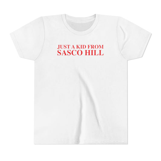 Just a kid from Sasco Hill Youth Short Sleeve T-Shirt