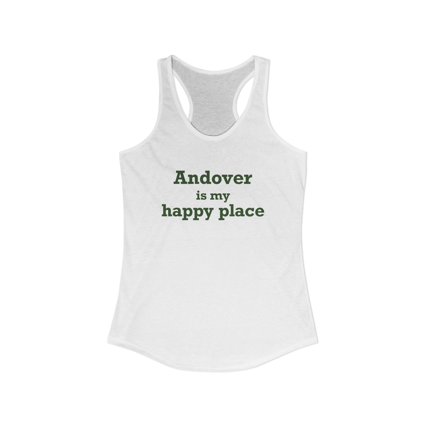 Andover is My Happy Place Women's Ideal Racerback Tank Top