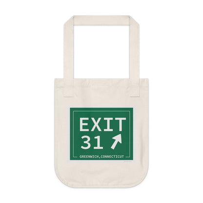 Vintage Exit 31 Merritt Parkway Sign Organic Canvas Tote Bag