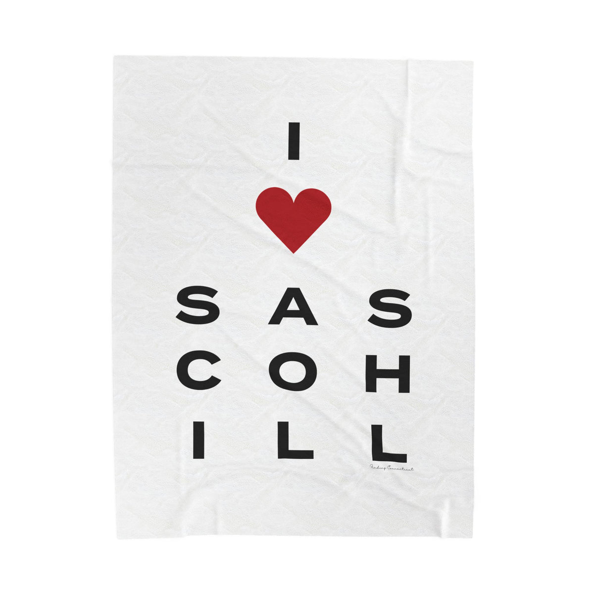 Love Sasco Hill Velveteen Plush Blanket
