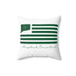 Naugatuck Connecticut St. Patrick’s Day Flag Spun Polyester Square Pillow