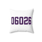 06026 East Granby Connecticut Zip Code Polyester Square Pillow