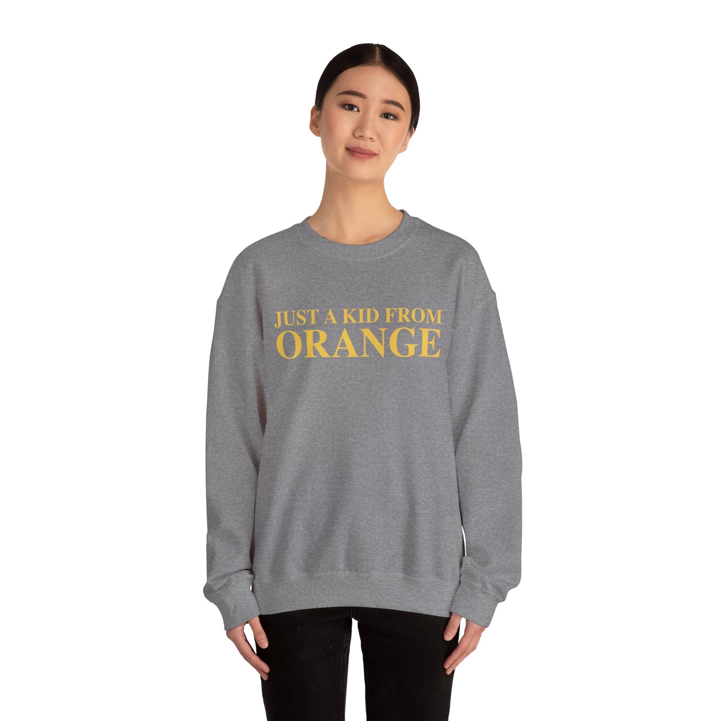 Just a kid from Orange Unisex Heavy Blend™ Crewneck Sweatshirt