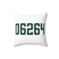 06264 Scotland Connecticut Zip Code Spun Polyester Square Pillow