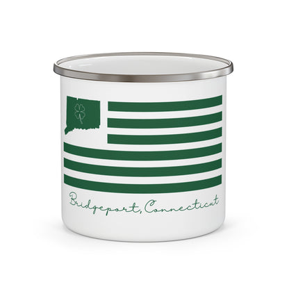 Bridgeport Connecticut St Patrick's Day Flag Enamel Camping Mug