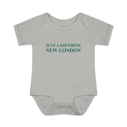 Just a kid from New London Infant Baby Rib Bodysuit