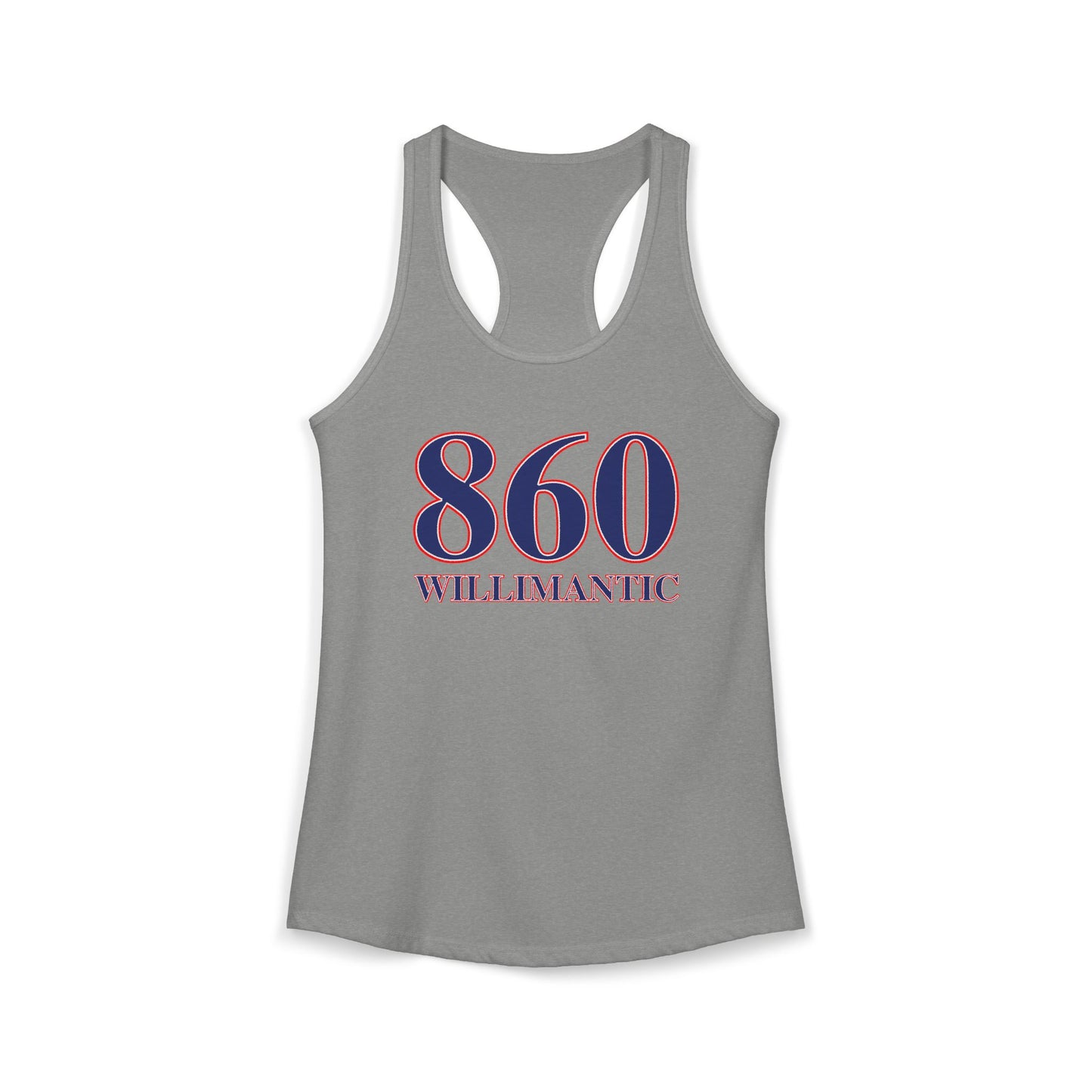 860 Willimantic Red, White & Blue Women's Ideal Racerback Tank Top