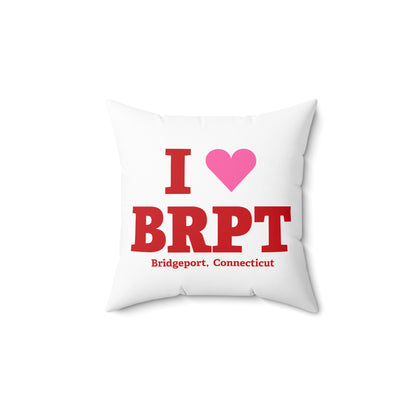 I Heart BRPT Spun Polyester Square Pillow