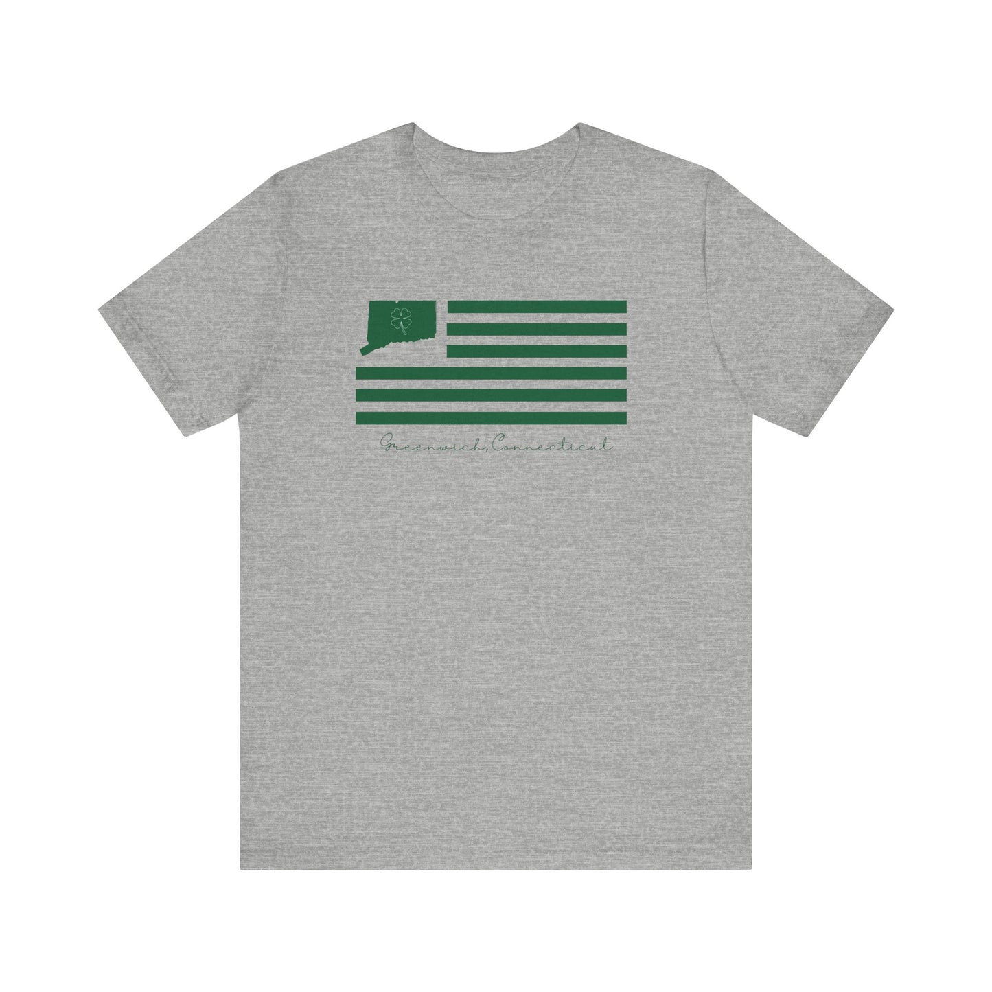 Greenwich Connecticut St Patrick’s Day Flag  Unisex Jersey Short Sleeve T-Shirt