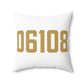 06108 East Hartford Connecticut Zip Code Polyester Square Pillow
