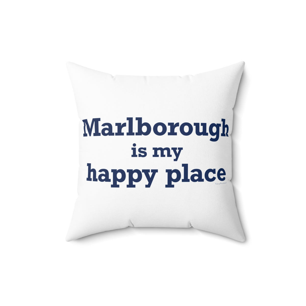 Marlborough is My Happy Place Polyester Square Pillow