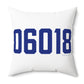 06018 North Canaan Connecticut Zip Code Polyester Square Pillow