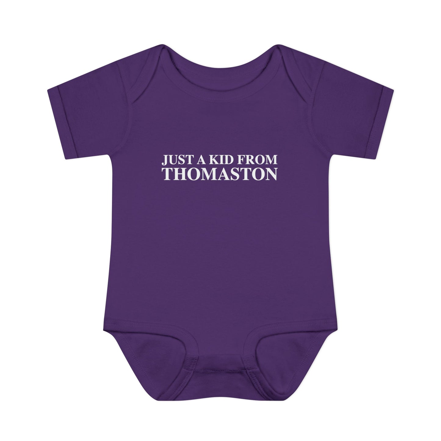 Just a kid from Thomaston Infant Baby Rib Bodysuit