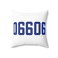06606 Bridgeport Connecticut Zip Code Spun Polyester Square Pillow