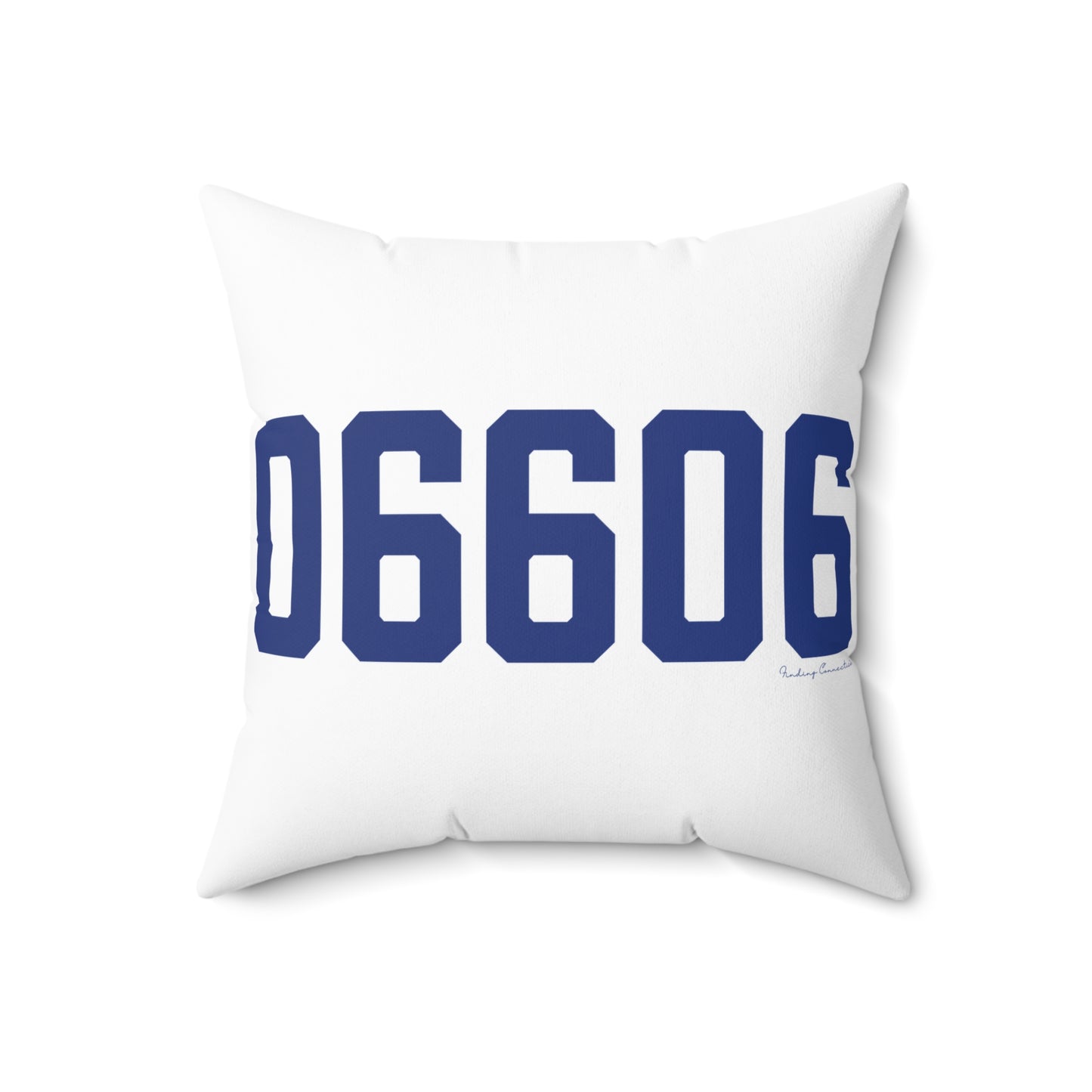 06606 Bridgeport Connecticut Zip Code Spun Polyester Square Pillow
