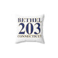 Bethel 203 Connecticut  Spun Polyester Square Pillow