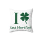 I Clover East Hartford Spun Polyester Square Pillow