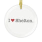 I Heart Shelton. Glass Ornaments