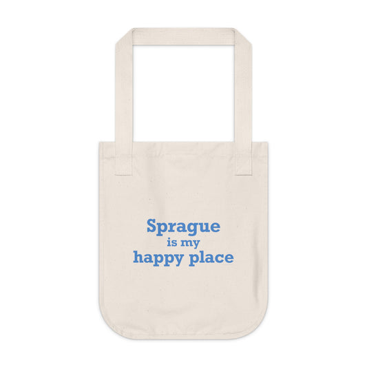 Sprague is My Happy Place Organic Canvas Tote Bag