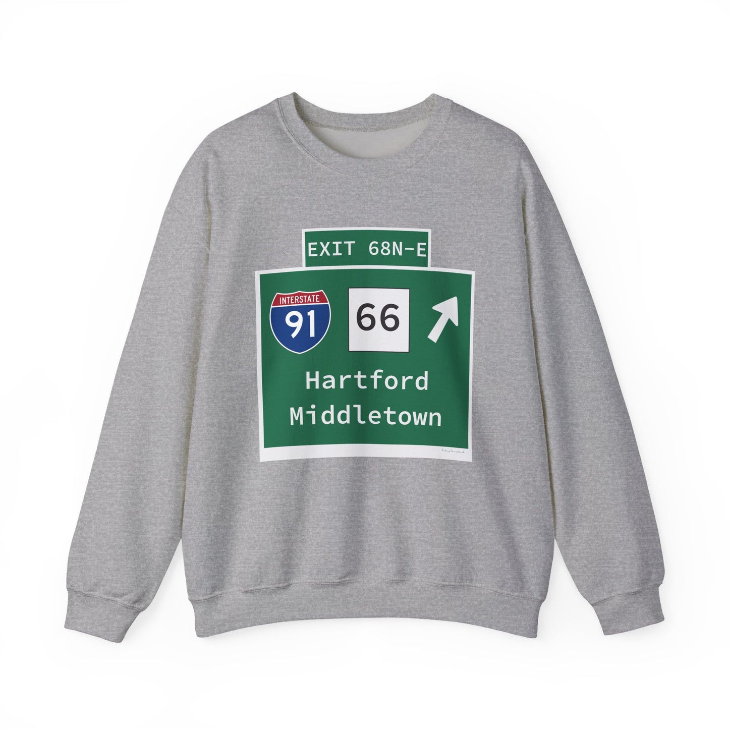 Vintage WCP Exit 68-NE Sign Unisex Heavy Blend™ Crewneck Sweatshirt