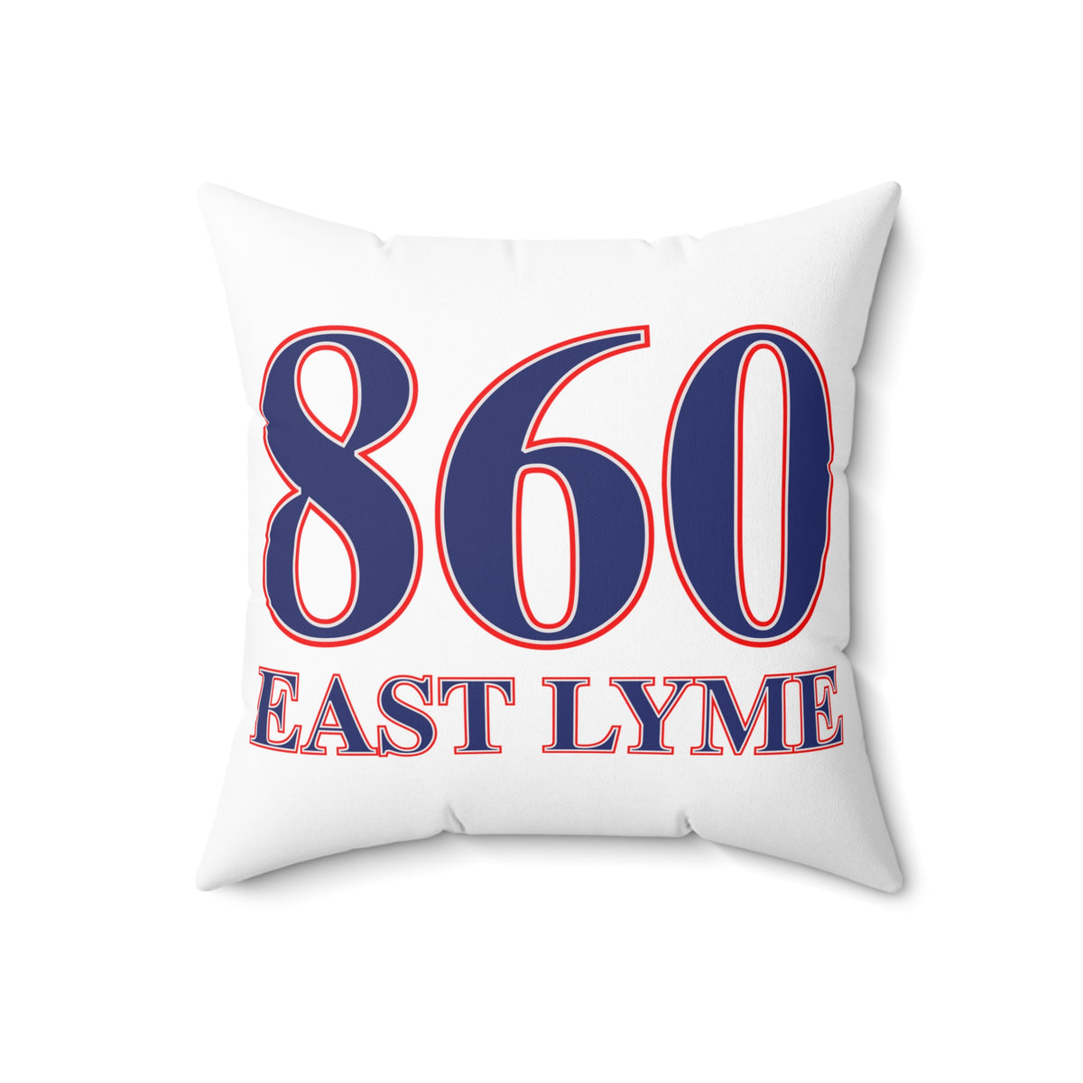 860 East Lyme Red, White & Blue Spun Polyester Square Pillow