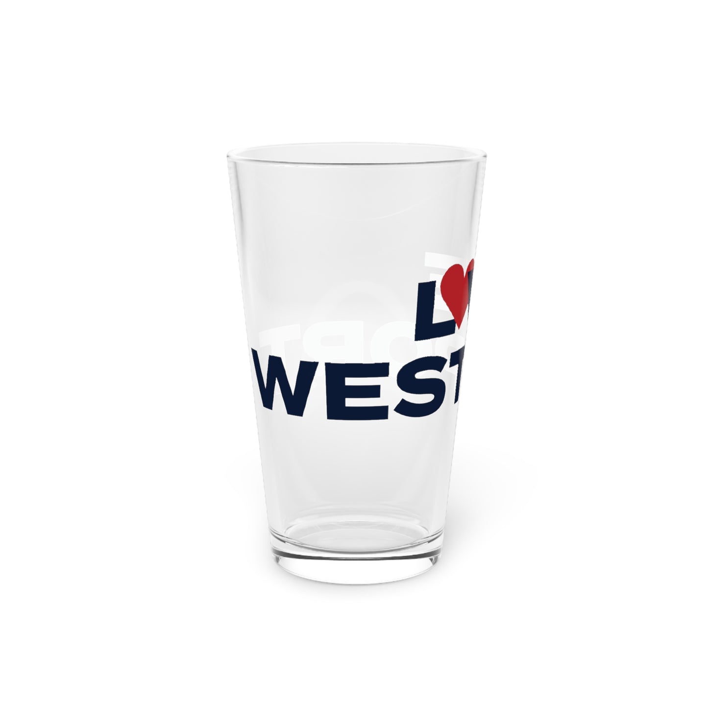 Love Westport Pint Glass, 16oz