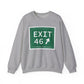 Vintage Exit 46 Merritt Parkway Sign Unisex Heavy Blend™ Crewneck Sweatshirt