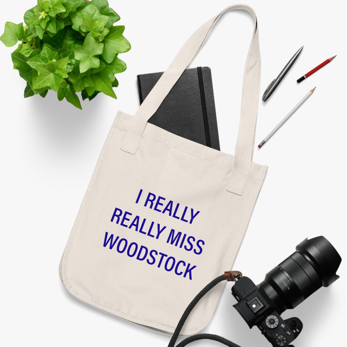 I Really Really Miss Woodstock Organic Canvas Tote Bag
