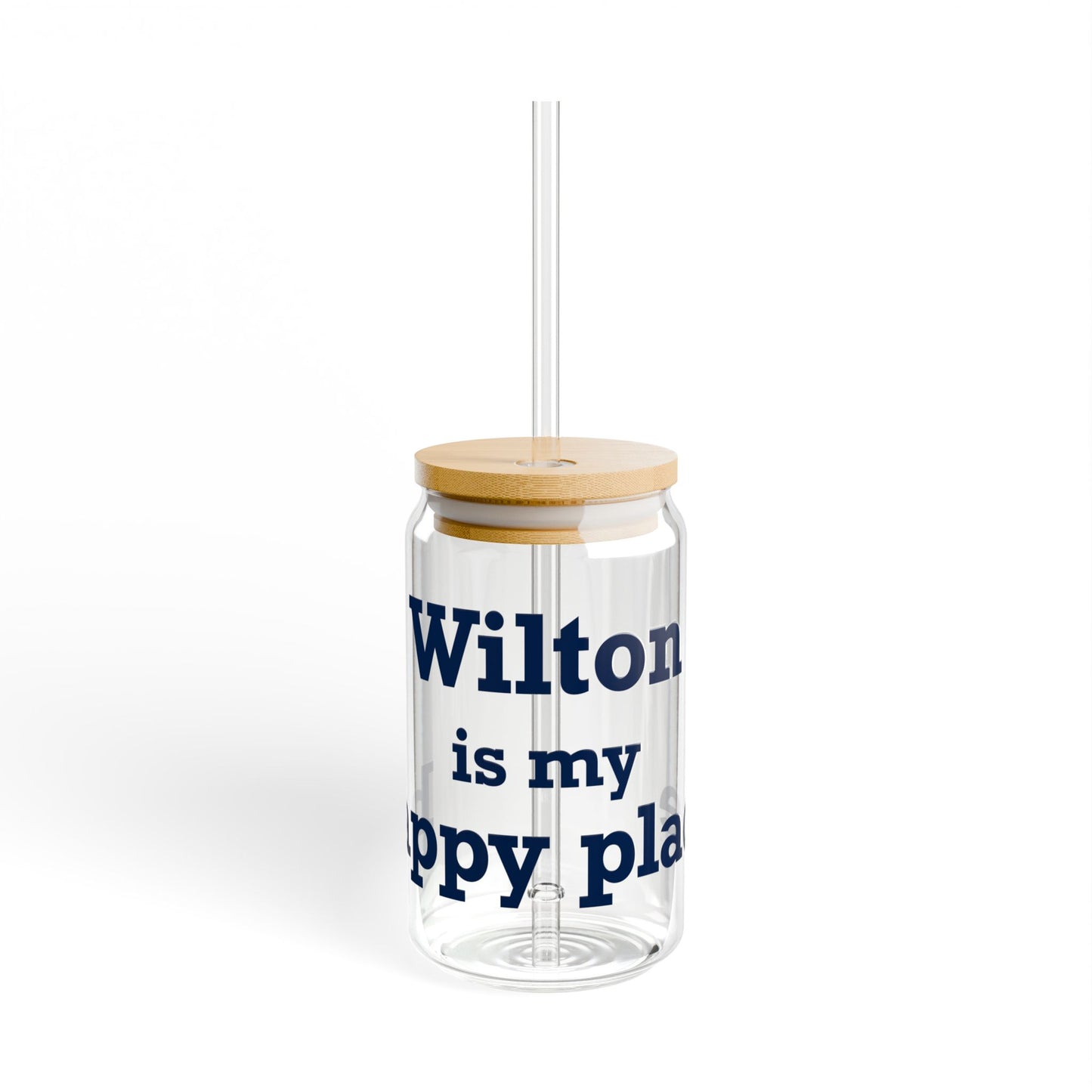 Wilton is my Happy Place Sipper Glass, 16oz