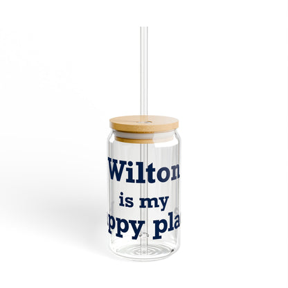 Wilton is my Happy Place Sipper Glass, 16oz