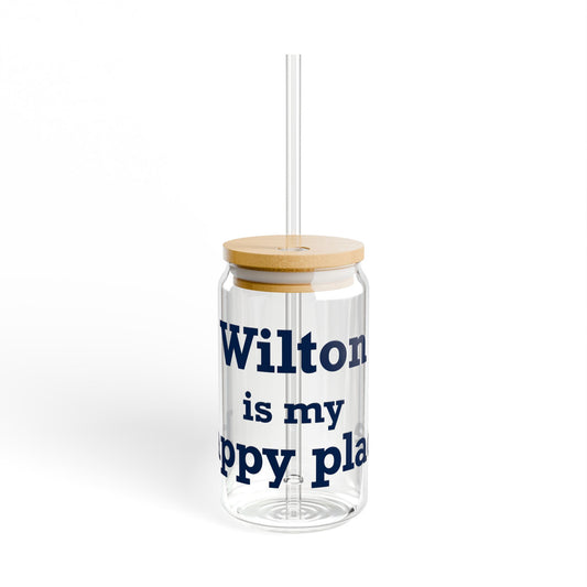 Wilton is my Happy Place Sipper Glass, 16oz
