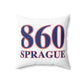 860 Sprague Red, White & Blue Spun Polyester Square Pillow