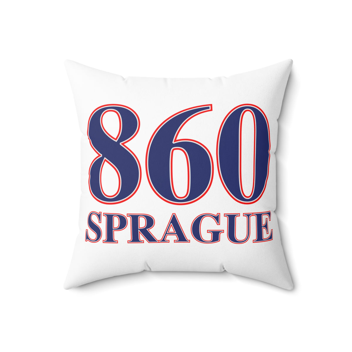 860 Sprague Red, White & Blue Spun Polyester Square Pillow