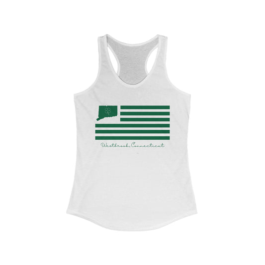 Westbrook Connecticut St. Patrick’s Day Flag Women's Ideal Racerback Tank Top