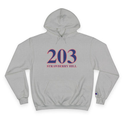 203 Strawberry Hill Red, White & Blue Champion Hoodie