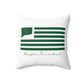 Hampton Connecticut St. Patrick’s Day Flag  Spun Polyester Square Pillow
