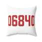06840 New Canaan Connecticut Zip Code Spun Polyester Square Pillow