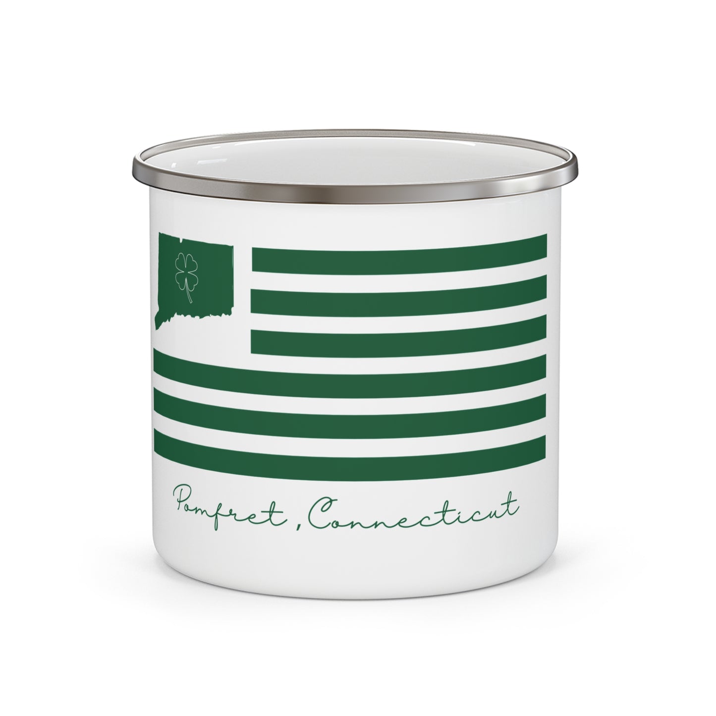 Pomfret Connecticut St. Patrick’s Day Flag Enamel Camping Mug