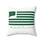 Mansfield Connecticut St. Patrick’s Day Flag Spun Polyester Square Pillow